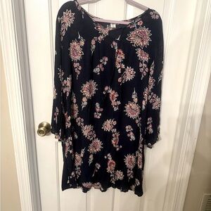 Old Navy Navy and Pink Floral Dress